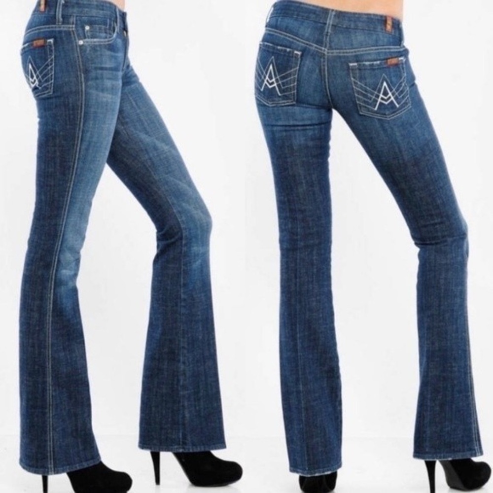 7 Seven For All Mankind Y2K Vintage A Pocket Bootcut Jeans size 25 NWT